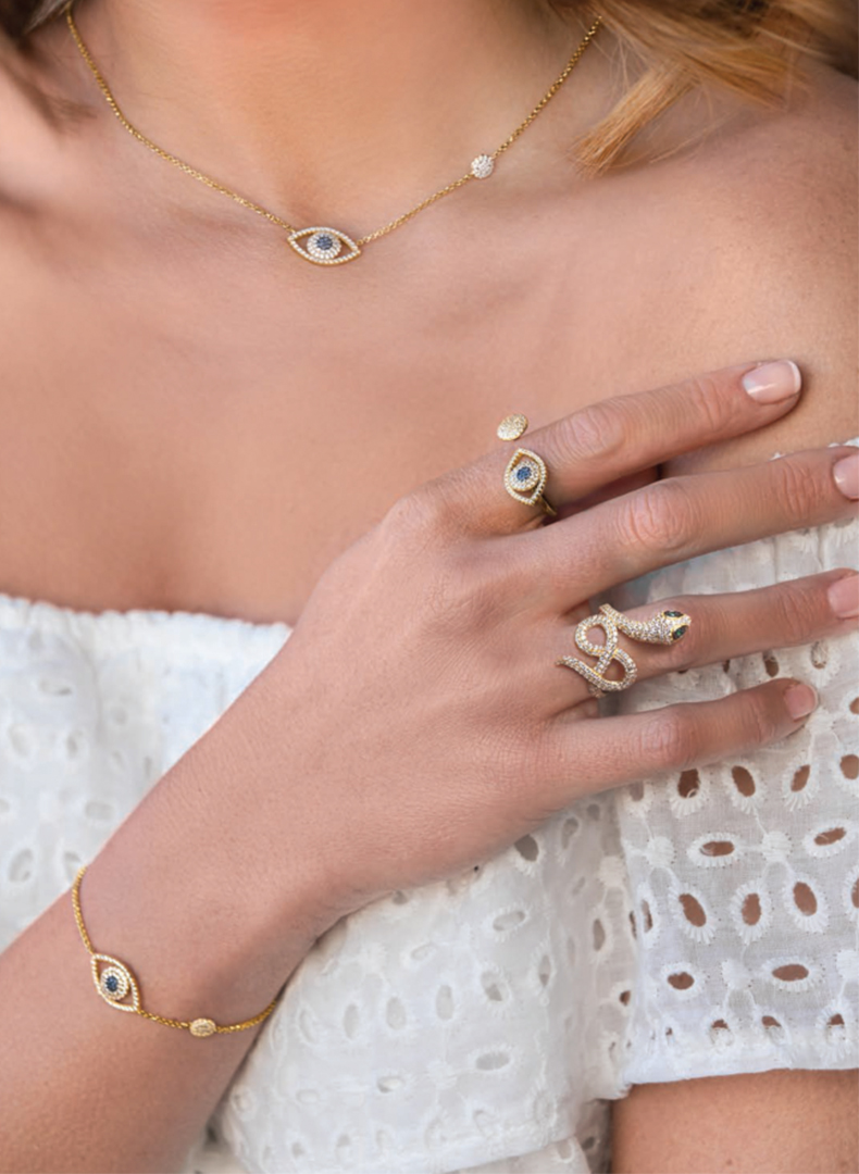 【澳洲仓】apm monaco a15301xgy 金色银镶晶钻蛇形戒指指环(原价1120